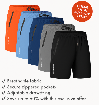 Men's Letter Print Drawstring Waist Shorts